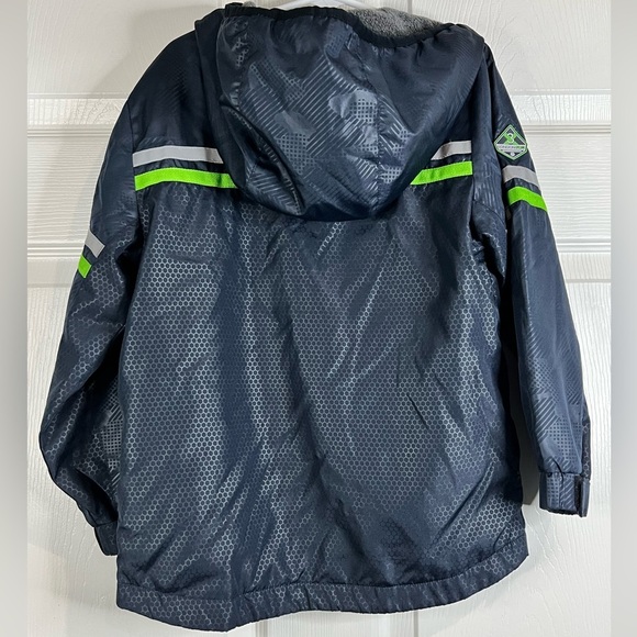 London Fog Boys' Fleece-Lined Hooded Jacket - Navy - Size 7 - Picture 3 of 10